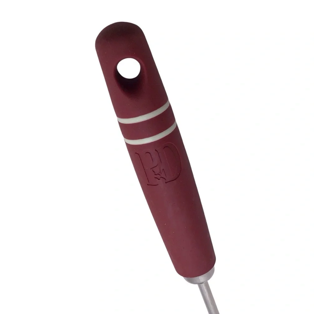 Paula Deen Burgundy Silicone & Stainless Steel Spout Ladle 12” Dishwasher Safe